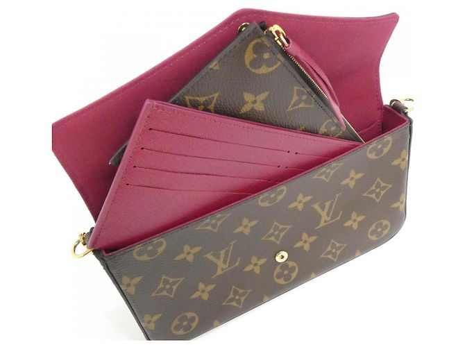 Louis Vuitton Monogram Pochette Felicie M61276 Borsa a Spalla Marrone - vista 5