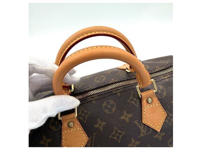 Borsa Louis Vuitton Speedy Monogram Canvas 40 Marrone - vista 5