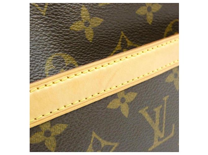 Borsa a tracolla Louis Vuitton Monogram Reporter Marrone Monogramma - vista 5