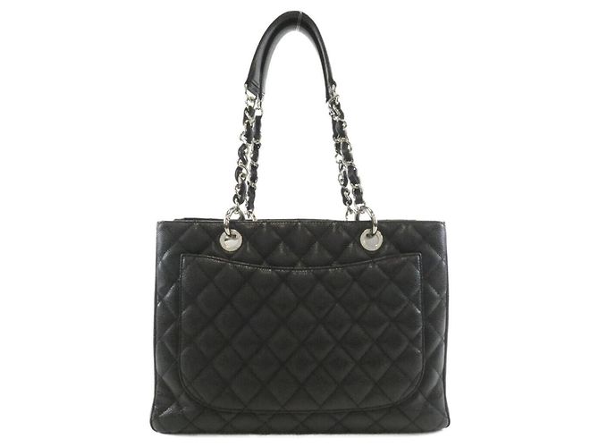 Borsa a tracolla Chanel 50995 in pelle di vitello granulata nera Nero - vista 2