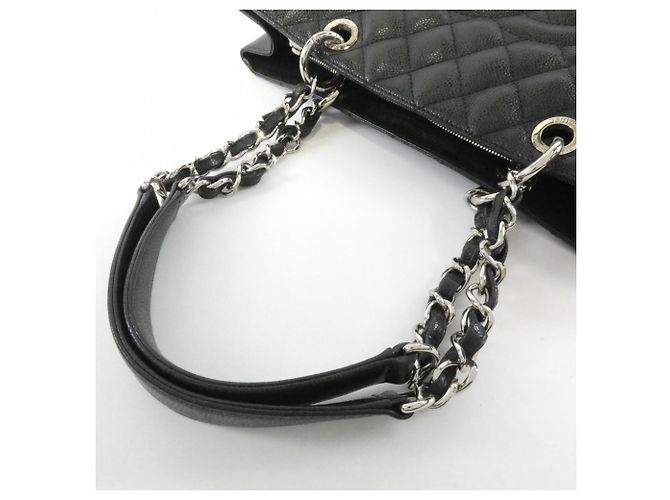 Borsa a tracolla Chanel 50995 in pelle di vitello granulata nera Nero - vista 6