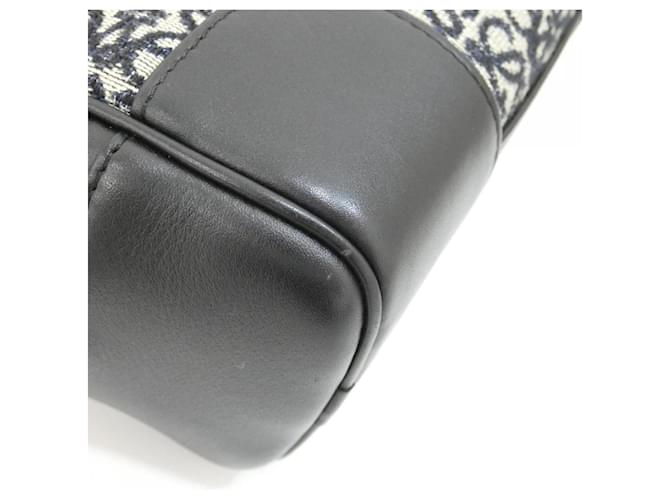 Borsa Loewe Amazona Square Nero Blu navy - vista 4
