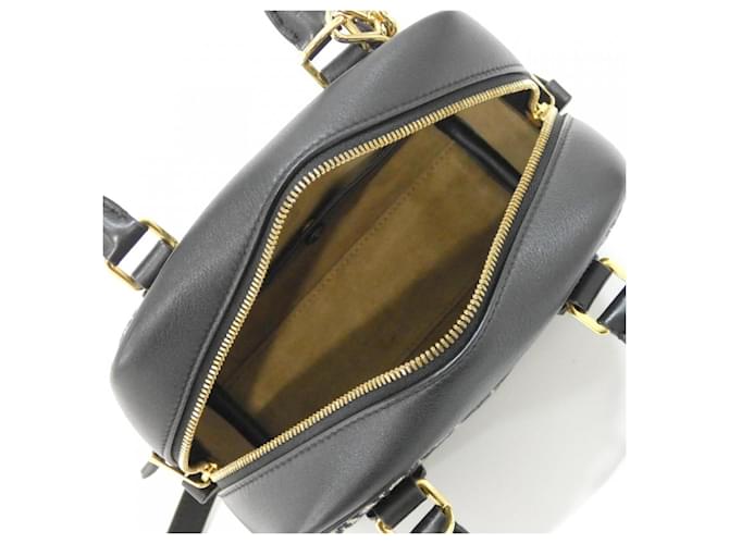 Borsa Loewe Amazona Square Nero Blu navy - vista 7