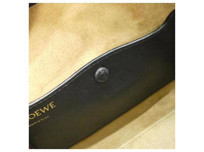 Borsa Loewe Amazona Square Nero Blu navy - vista 8