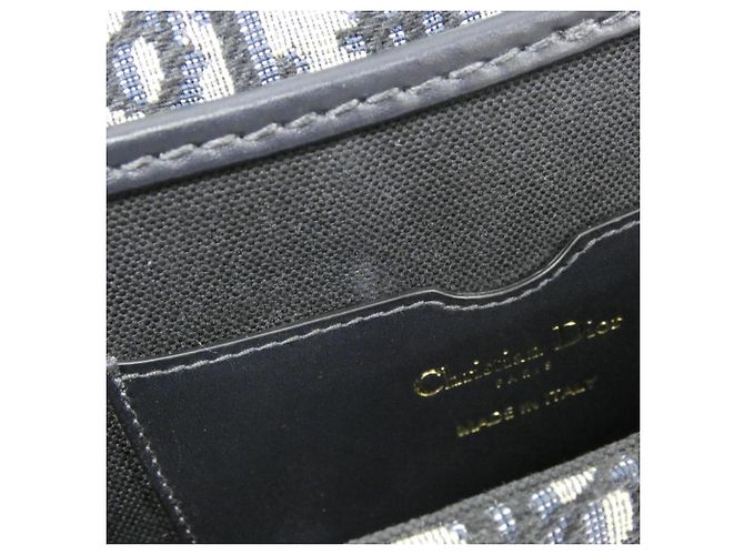 Borsa a tracolla Christian Dior DIOR OBLIQUE Bobby East-West Blu - vista 10