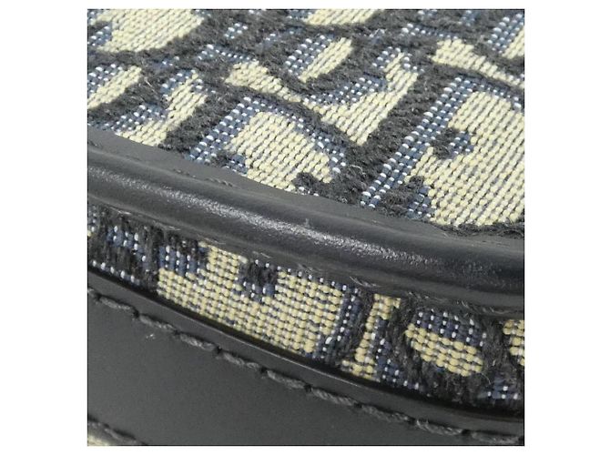 Borsa a tracolla Christian Dior DIOR OBLIQUE Bobby East-West Blu - vista 3