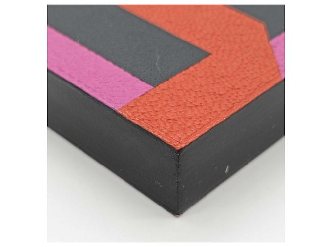 Hermès Charm per borsa Hermes Lettre au Carre Multicolor Leather Keychain Multicolore - vista 3