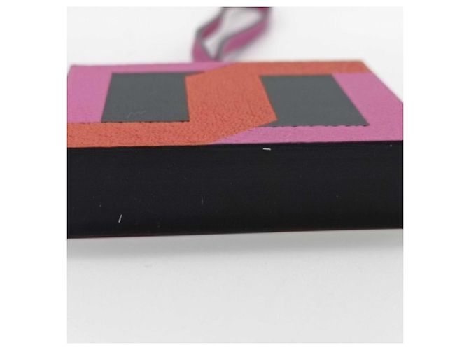 Hermès Charm per borsa Hermes Lettre au Carre Multicolor Leather Keychain Multicolore - vista 4