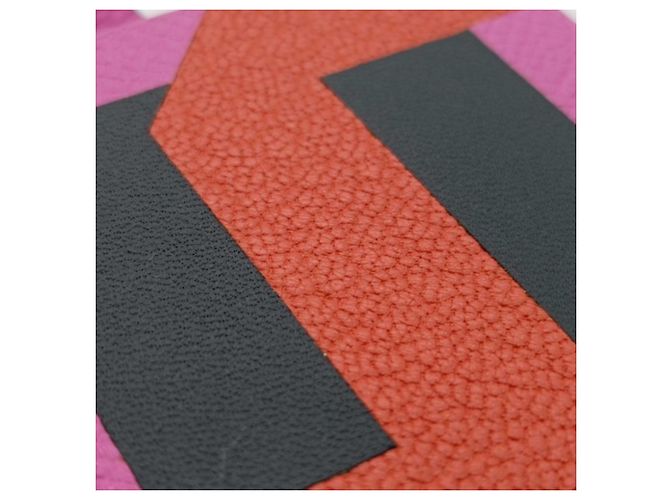 Hermès Charm per borsa Hermes Lettre au Carre Multicolor Leather Keychain Multicolore - vista 9