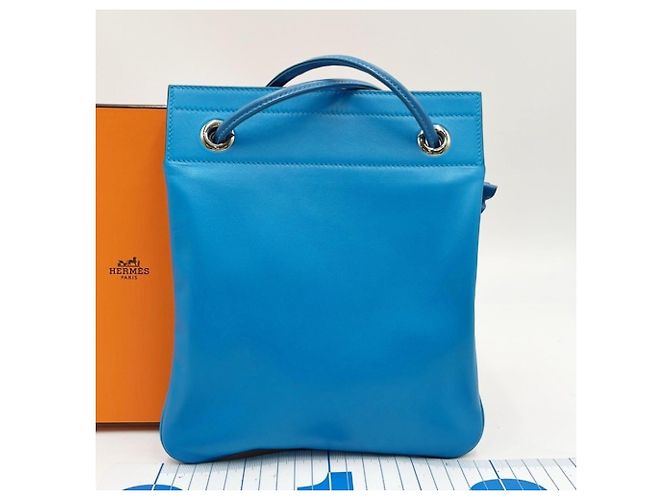 Borsa Aline Mini in pelle Swift blu di Hermès - vista 2