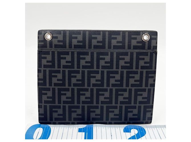Bolsa Clutch FENDI Zucca Marrom Roxo - vista 2