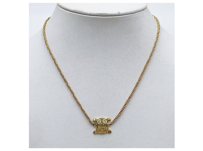 16 Céline Collana CELINE Macadam Gold Metal D'oro - vista 3
