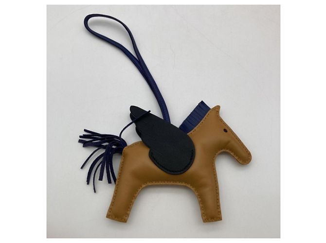 Hermès Hermes Bag Charm Rodeo MM Pegasus Braun Marineblau - Ansicht 2