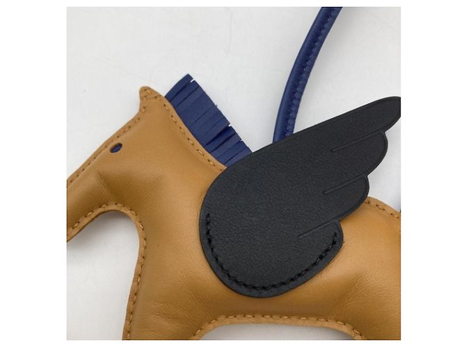Hermès Hermes Bag Charm Rodeo MM Pegasus Braun Marineblau - Ansicht 4
