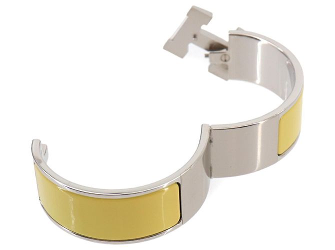 Hermès Pulsera Clic Clac H PM Hermes Plata Blanco Amarillo - vista 4