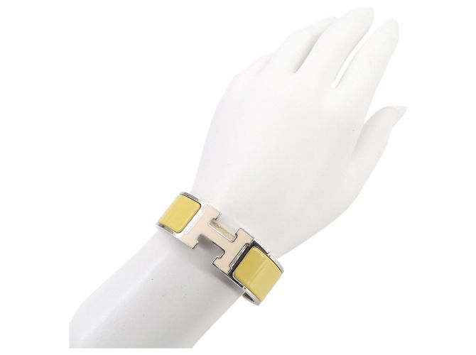 Hermès Pulsera Clic Clac H PM Hermes Plata Blanco Amarillo - vista 6