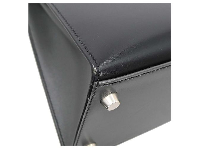 Hermès Hermes Kelly Black Box Calf with Palladium Hardware 32 Nero - vista 6