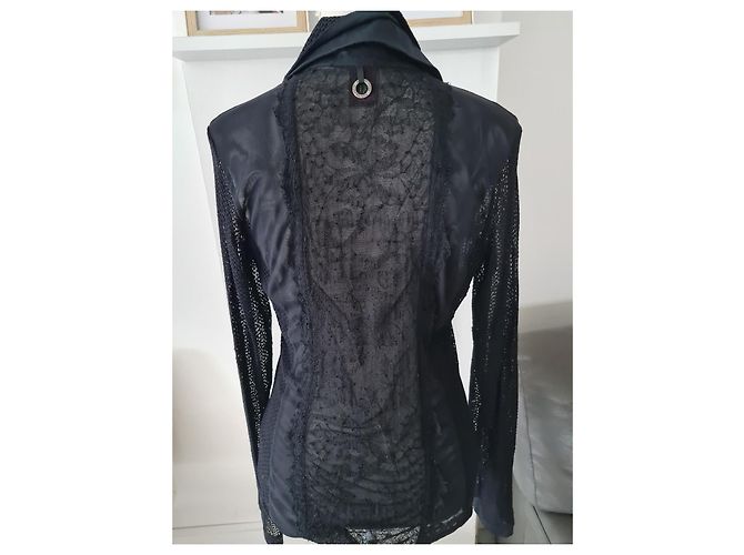 Autre Marque Save The Queen Black Lace and Ribbon Shirt - view 4