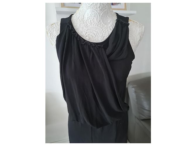 Autre Marque PBO Philosophy Blue Original schwarzes langes Viskosekleid - Ansicht 2