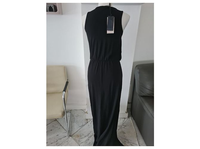 Autre Marque PBO Philosophy Blue Original schwarzes langes Viskosekleid - Ansicht 3