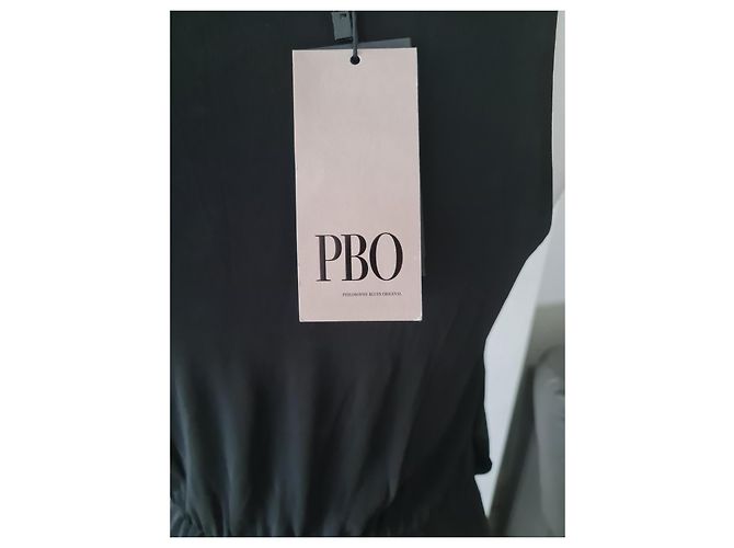 Autre Marque PBO Philosophy Blue Original schwarzes langes Viskosekleid - Ansicht 4