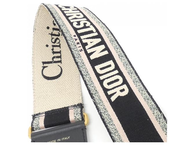 Christian Dior Riemen in Schwarz, Grün und Rosa Pink - Ansicht 2