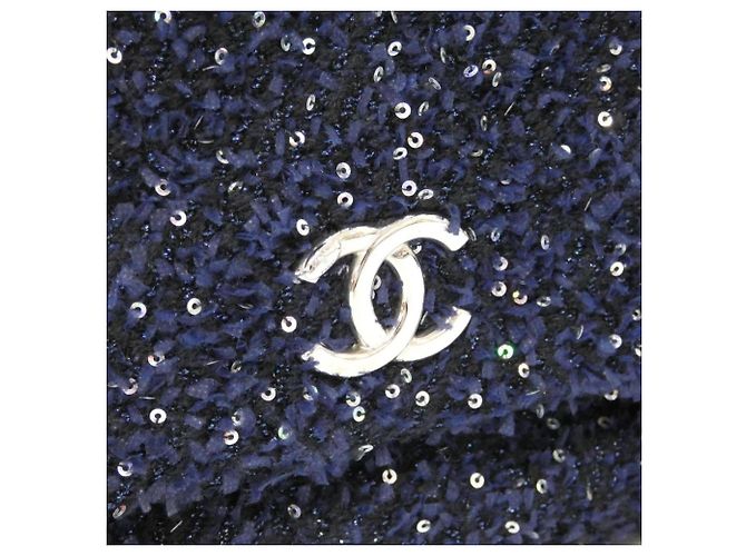 Zaino Chanel 91964 Navy Tweed Blu navy - vista 7