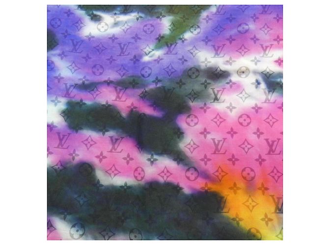 Sciarpa Etol Monogram RGB Louis Vuitton Rosa Verde Porpora - vista 4