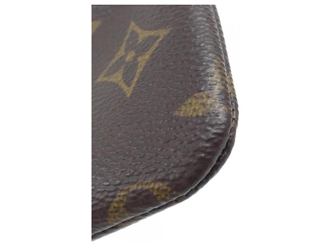 Louis Vuitton Monogram Pochette Clé Coin & Key Case Castaño - vista 2