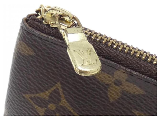 Louis Vuitton Monogram Pochette Clé Coin & Key Case Castaño - vista 5