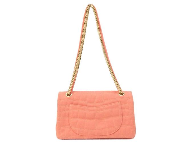 Borsa a tracolla Chanel in tela rosa - vista 2