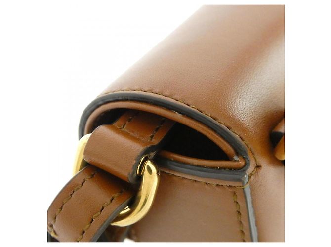 Borsa a mano Gucci in pelle marrone - vista 7