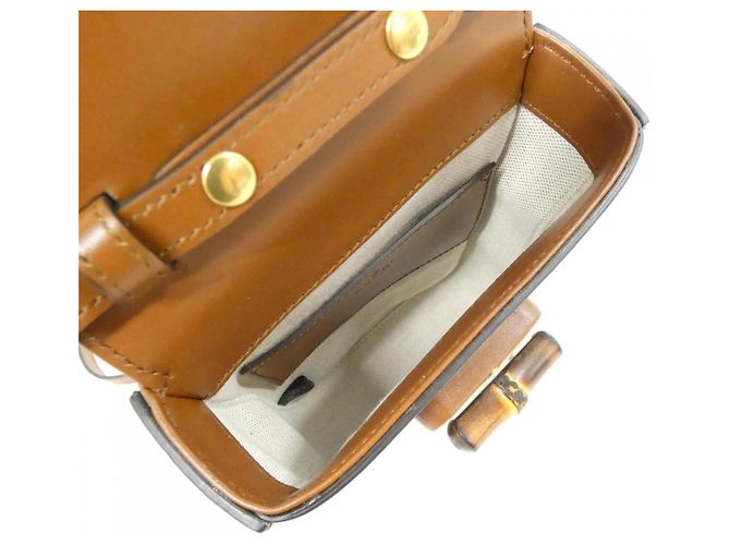 Borsa a mano Gucci in pelle marrone - vista 9