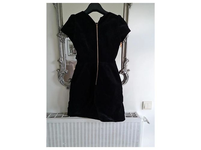 Tara Jarmon Samtkleid Schwarz - Ansicht 2
