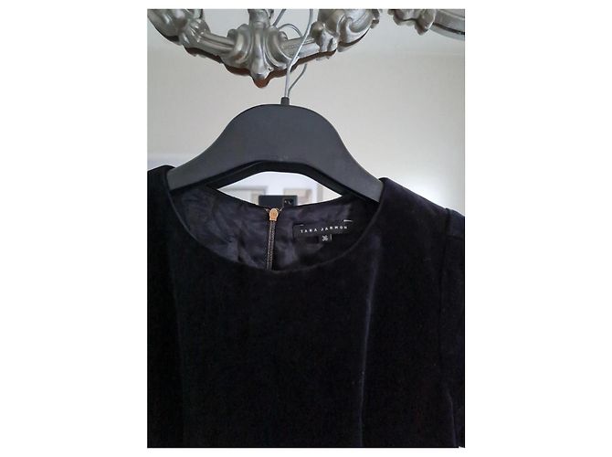 Tara Jarmon Samtkleid Schwarz - Ansicht 3
