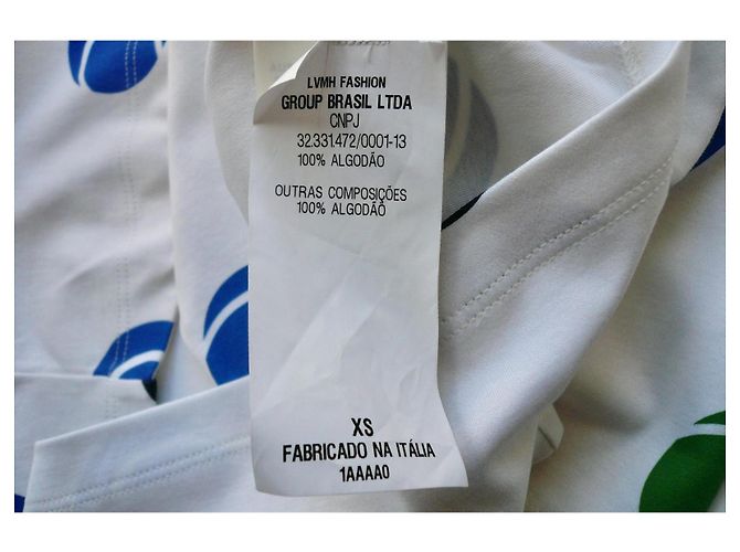 Louis Vuitton Camiseta Estampado Pelotas de Tenis XS Negro Blanco Azul Verde - vista 15