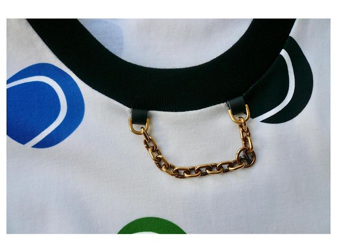 Louis Vuitton Camiseta Estampado Pelotas de Tenis XS Negro Blanco Azul Verde - vista 7