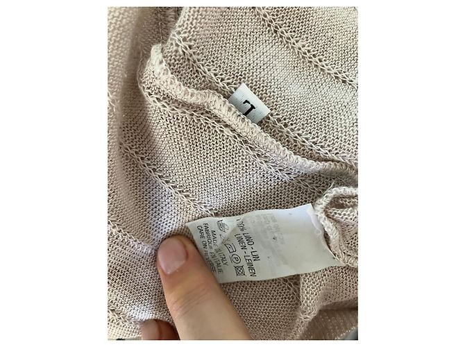 Autre Marque Annapurna Leinen-Cardigan Beige - Ansicht 3