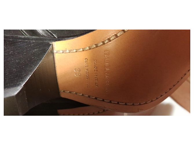 Isabel Marant Lamsy Stivaletti in pelle nera con punta metallica Nero - vista 6