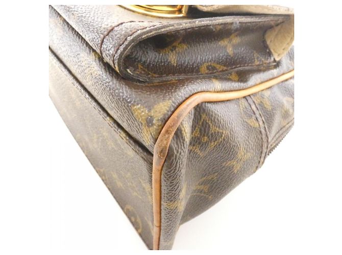Borsa Louis Vuitton Monogram Manhattan PM Marrone Monogramma - vista 3