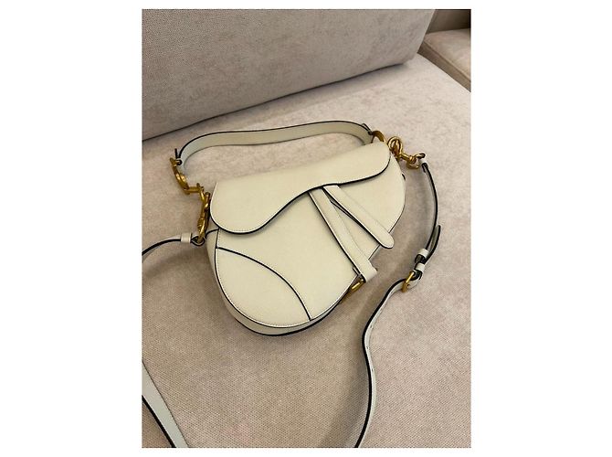 Christian Dior Borsa Saddle Pelle Bianca Bianco - vista 4