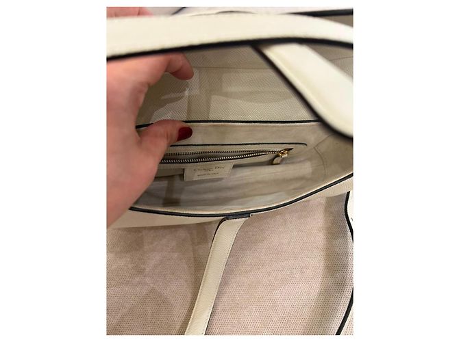 Christian Dior Borsa Saddle Pelle Bianca Bianco - vista 8