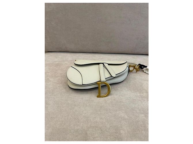 Christian Dior Borsa Saddle Pelle Bianca Bianco - vista 9