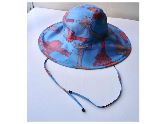 Hermès Cappello in seta Merveilleuses Lanternes Blu T59 - vista 2
