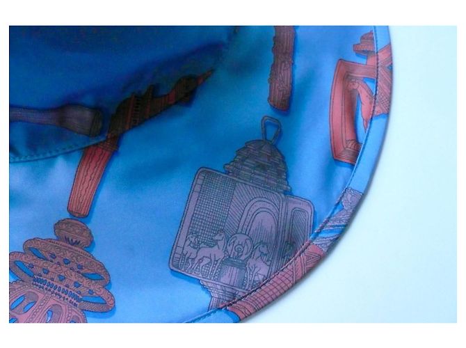 Hermès Cappello in seta Merveilleuses Lanternes Blu T59 - vista 8