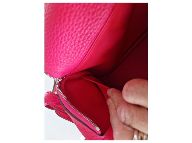 Borsa Hermès Lindy Mini Rose Extrême Rosa - vista 2