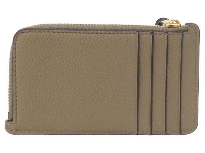 Portafoglio monete in pelle di vitello Loewe beige e oro D'oro - vista 2