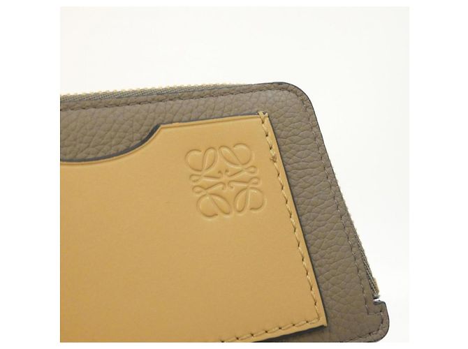 Portafoglio monete in pelle di vitello Loewe beige e oro D'oro - vista 4