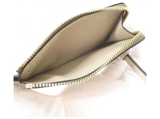 Portafoglio monete in pelle di vitello Loewe beige e oro D'oro - vista 6
