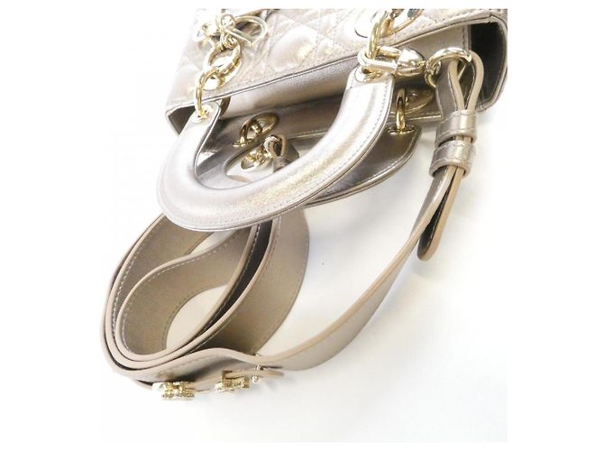 Christian Dior MY ABCDIOR Lady Borsa a mano piccola D'oro - vista 7